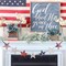 Wooden 4th Of July Banner Decor, Wood Patriotic Red White And Blue Star Garland